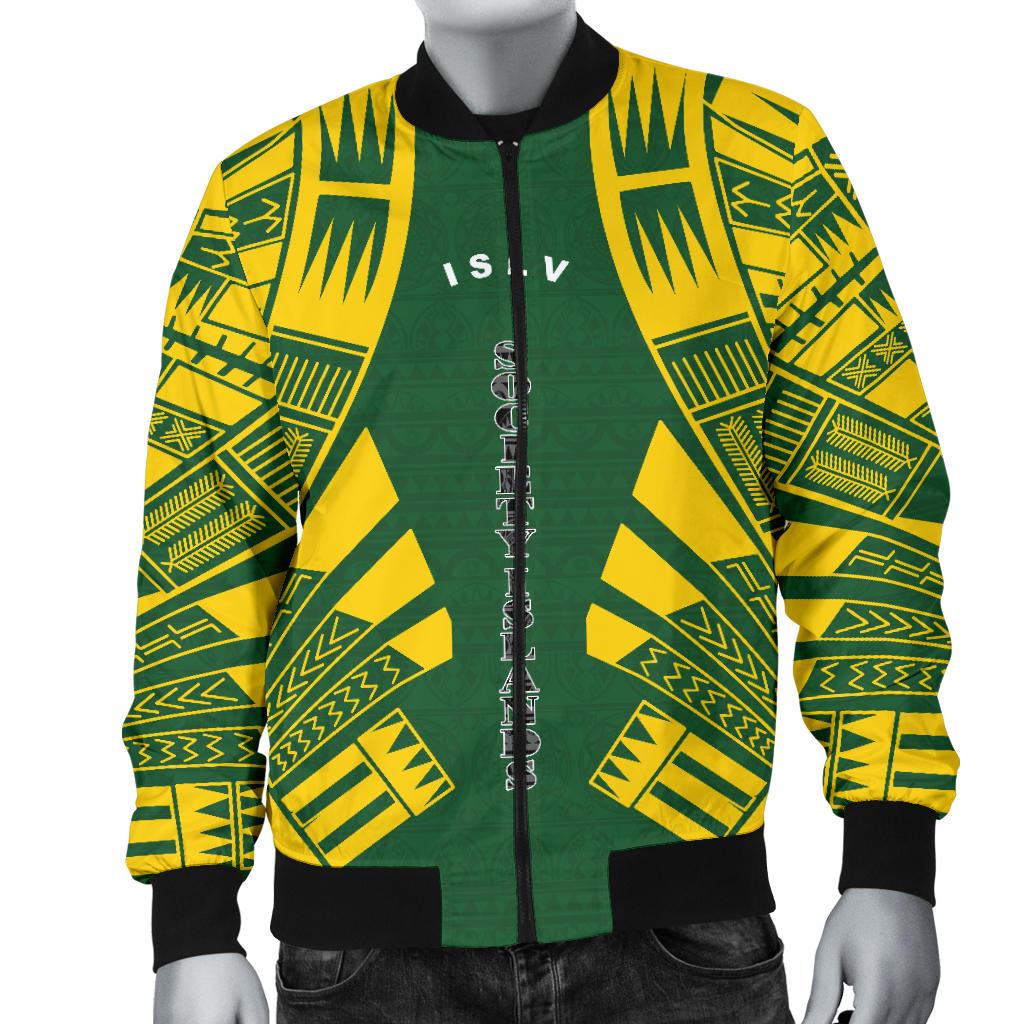 Society Islands Men Bomber Jackets - Polynesian Tattoo Flag - Polynesian Pride