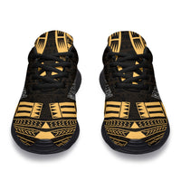 Marquesas Islands Sport Sneakers - Polynesian Tattoo Gold - Polynesian Pride
