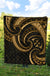 New Zealand Maori Mangopare Premium Quilt Polynesian - Gold - Polynesian Pride