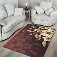 Hibiscus Golden Royal Area Rug AH - Polynesian Pride