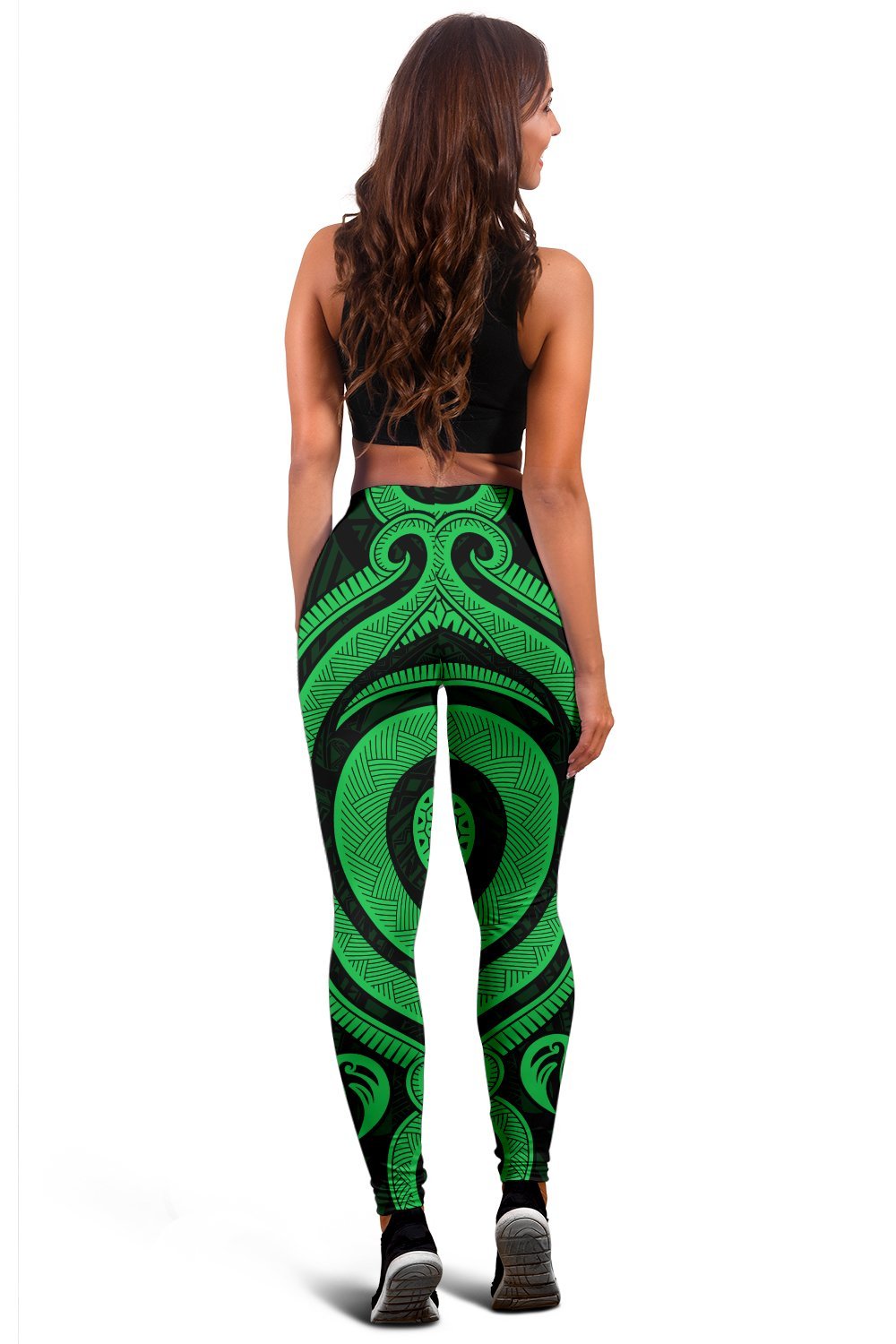 Vanuatu Women's Leggings - Green Tentacle Turtle - Polynesian Pride