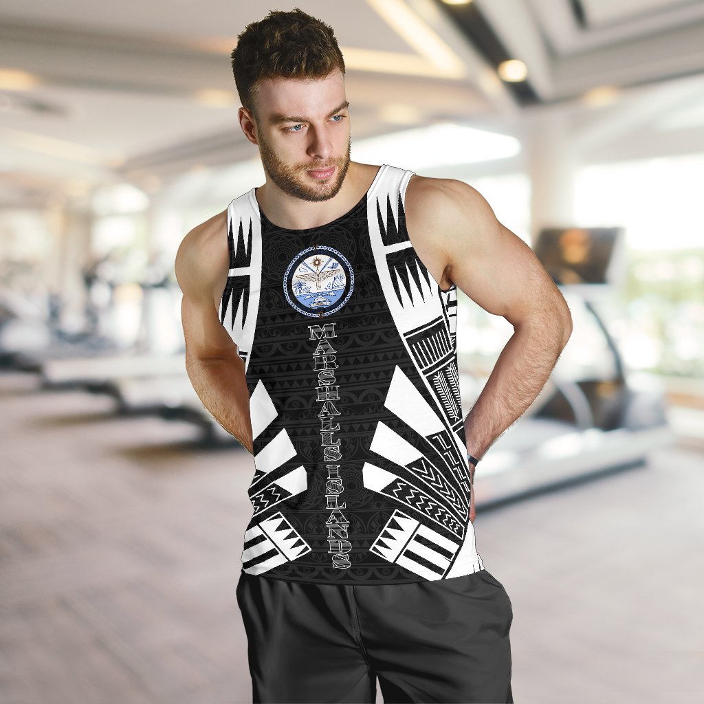 Marshall Islands Men Tank Top - Polynesian Tattoo Black - Polynesian Pride