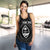 Guam Personalised Women's Racerback Tank - Guam Seal With Polynesian Tattoo Style (Black) - Polynesian Pride