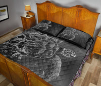 Hawaii Sea Turtle Water Color Travel Galaxy Quilt Bed Set - AH - White - Polynesian Pride