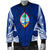 Guam Polynesian Men's Bomber Jacket - Pattern With Seal Blue Version - Polynesian Pride