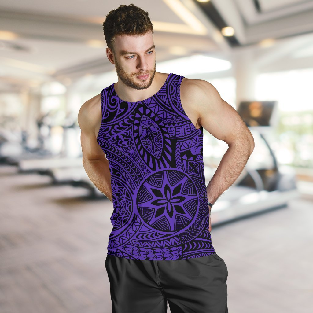 Polynesian Hawaiian Style Tribal Tattoo Violet Hawaii Men's Tank Top - Polynesian Pride