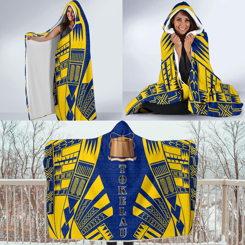 Tokelau Hooded Blanket - Polynesian Tattoo Flag - Polynesian Pride
