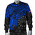 Cook Islands Polynesian Bomber Jacket (Men) - Blue Turtle - Polynesian Pride