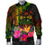 Fiji Polynesian Personalised Men's Bomber Jacket - Hibiscus and Banana Leaves - Polynesian Pride