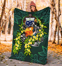 Samoa Polynesian Premium Blanket - Ti Leaf Lei Turtle - Polynesian Pride