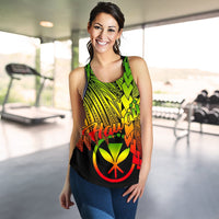 Polynesian Hawaii Women's Racerback Tank - Tribal Wave Tattoo Reggae - Polynesian Pride
