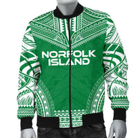 Norfolk Island Flag Polynesian Chief Men's Bomber Jacket - Polynesian Pride