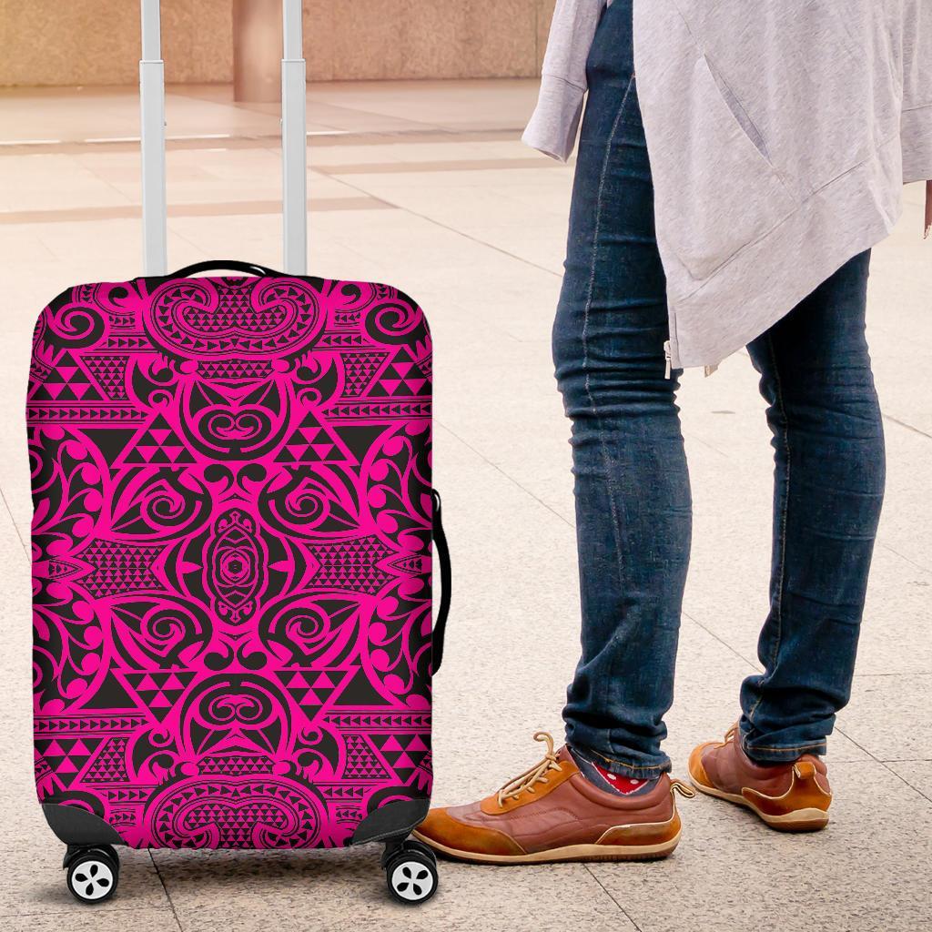 Polynesian Kakau Turtle Pink Luggage Covers - Polynesian Pride