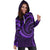 New Zealand Maori Mangopare Women Hoodie Dress Polynesian - Purple - Polynesian Pride