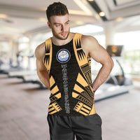 Marshall Islands Men Tank Top - Polynesian Tattoo Gold - Polynesian Pride