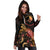 Yap Polynesian Hoodie Dress - Turtle With Blooming Hibiscus Gold - Polynesian Pride