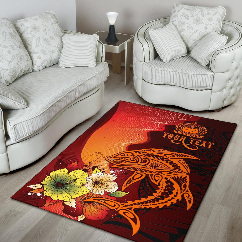 Samoa Custom Personalised Area Rugs - Tribal Tuna Fish - Polynesian Pride