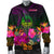 Guam Polynesian Men's Bomber Jacket - Summer Hibiscus - Polynesian Pride