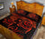 Hawaii Turtle Ohana Hibiscus Poly Quilt Bed Set Red - Polynesian Pride