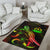 Vanuatu Polynesian Area Rugs - Turtle With Blooming Hibiscus Reggae - Polynesian Pride