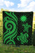 Nauru Premium Quilt - Green Tentacle Turtle - Polynesian Pride