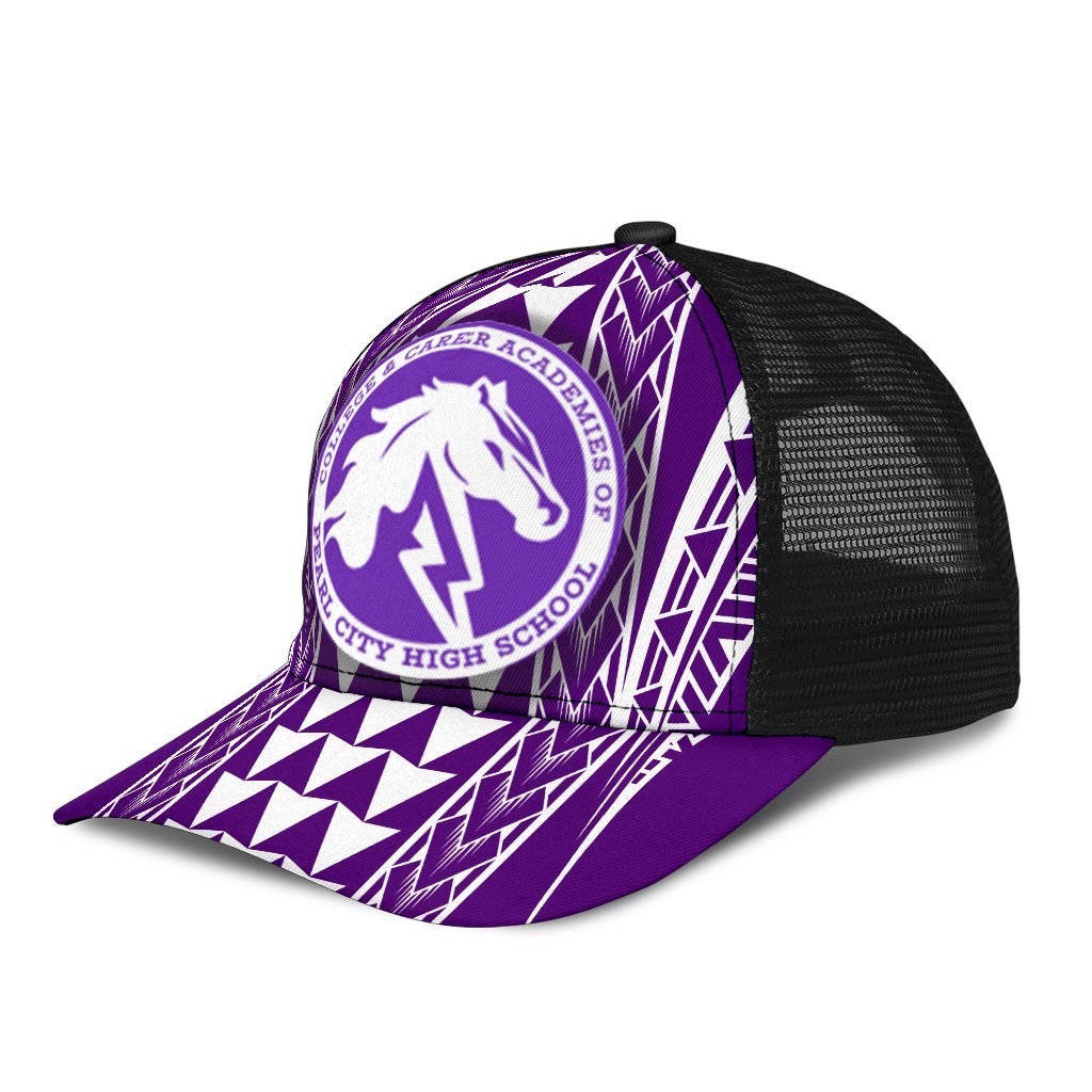 Hawaii - Pearl City High Mesh Back Cap - AH - Polynesian Pride