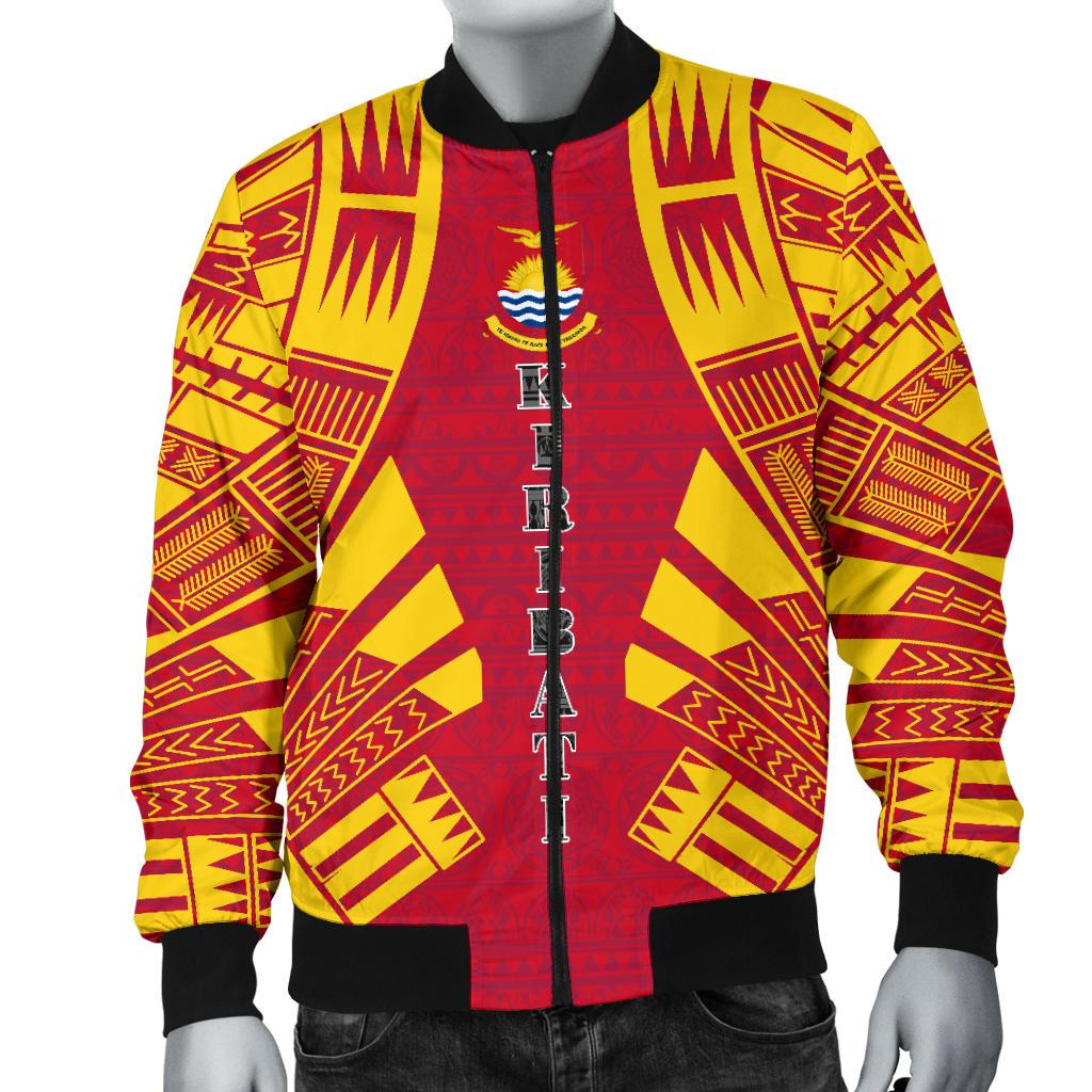 Kiribati Men Bomber Jackets - Polynesian Tattoo Flag - Polynesian Pride