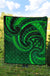 New Zealand Maori Mangopare Premium Quilt Polynesian - Green - Polynesian Pride