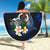 Vanuatu Polynesian Beach Blanket - Turtle With Plumeria Flowers - Polynesian Pride