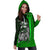 Pohnpei Micronesian Women's Hoodie Dress Green - Turtle With Hook - Polynesian Pride