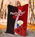 Philippines Polynesian Premium Blanket - Coat Of Arm With Hibiscus - Polynesian Pride