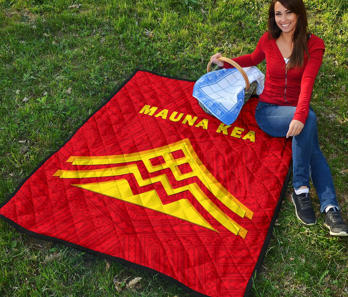 Hawaii Mauna Kea Polynesian Premium Quilt - Polynesian Pride