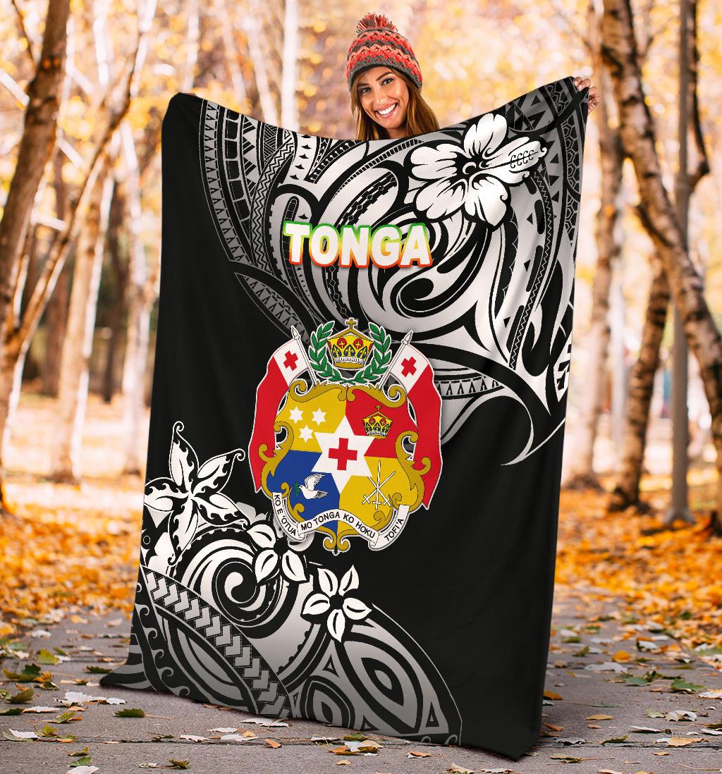 Mate Ma'a Tonga Rugby Premium Blanket Polynesian Unique Vibes - Black - Polynesian Pride