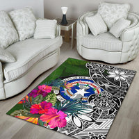 Northern Mriana Islands Area Rug - Turtle Plumeria Banana Leaf - Polynesian Pride