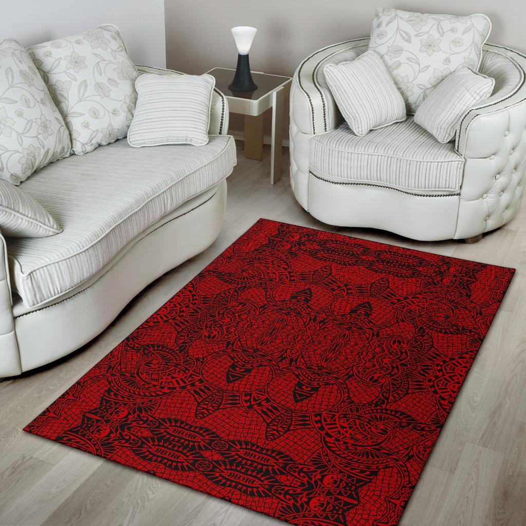 Polynesian Red Area Rug - Polynesian Pride