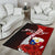 Philippines Polynesian Custom Personalised Area Rug - Coat Of Arm With Hibiscus - Polynesian Pride