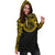 Palau Women Hoodie Dress - Palau Coat Of Arms Polynesian Gold Black - Polynesian Pride