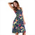 Hawaii Tropical Hibiscus Red And Plumeria White Midi Dress - Polynesian Pride