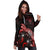 Niue Polynesian Hoodie Dress - Turtle With Blooming Hibiscus Red - Polynesian Pride