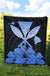Hawaiian Kanaka Premium Quilt Hibiscus Polynesian Love Blue - Polynesian Pride