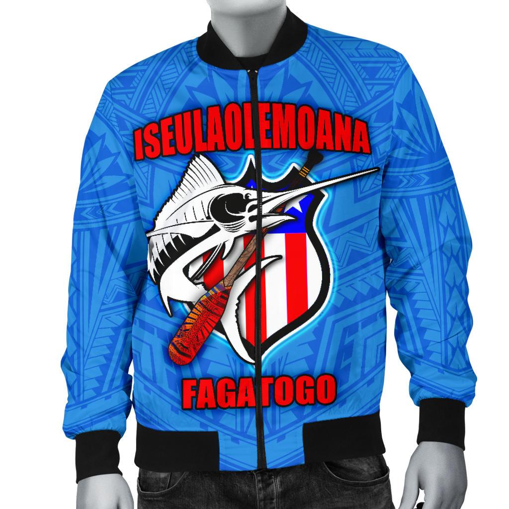 American Samoa Polynesian Men's Bomber Jacket - Iseulaolemoana Fagatogo - Polynesian Pride