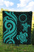 Cook Islands Premium Quilt - Turquoise Tentacle Turtle - Polynesian Pride