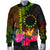 Cook Islands Polynesian Men's Bomber Jacket - Hibiscus and Banana Leaves - Polynesian Pride