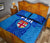 Blue Quilt Bed Set Fiji Rugby Polynesian Waves Style - Polynesian Pride