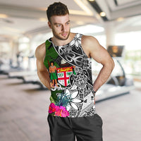 Fiji Men Tank Top - Turtle Plumeria Banana Leaf Crest - Polynesian Pride