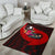 Yap Area Rug - Polynesian Hook And Hibiscus (Red) - Polynesian Pride