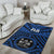 Fiji Area Rug - Fiji Seal With Polynesian Tattoo Style (Blue) - Polynesian Pride