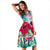 Polynesian Hawaii Midi Dress - Plumeria Turtles with Hibiscus - Polynesian Pride