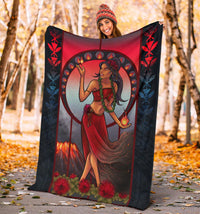 Polynesian Hawaii Blanket - Pele Hawaiian Girl - Polynesian Pride
