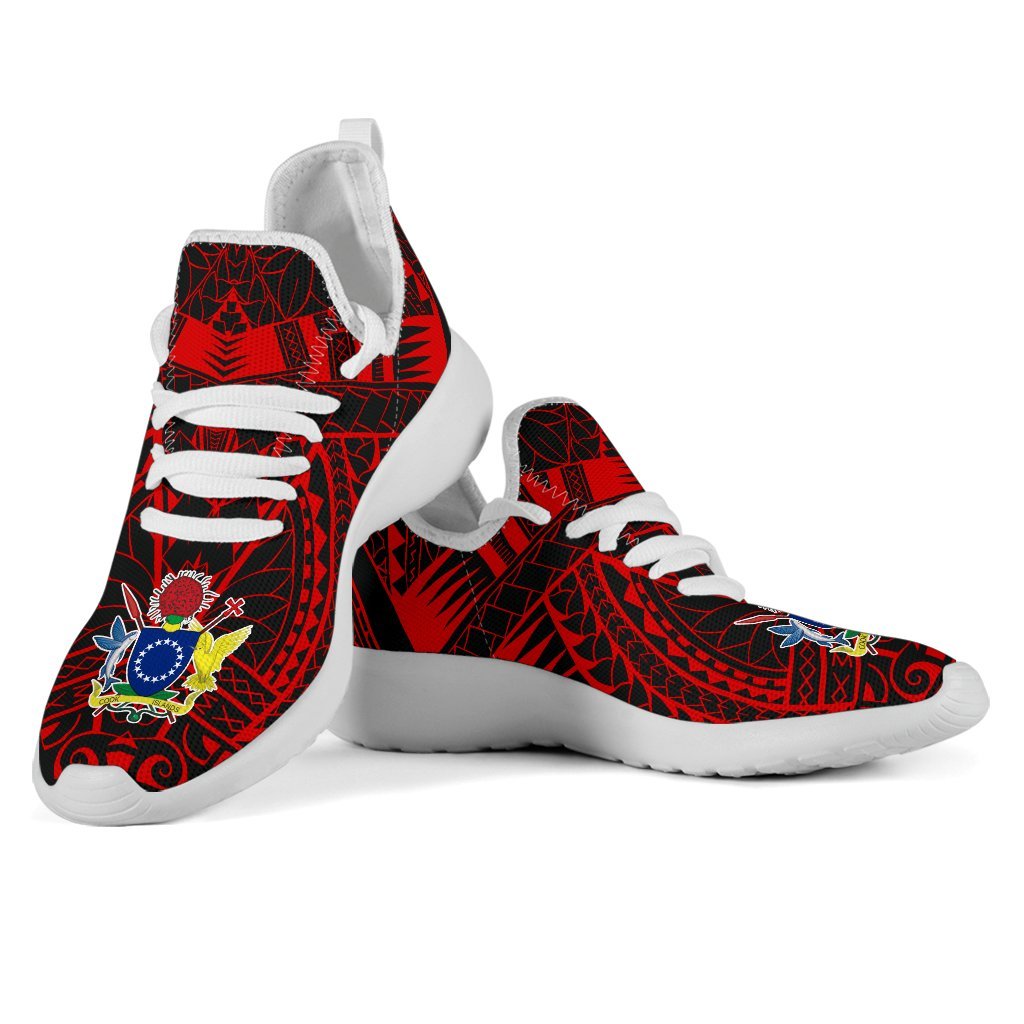 Cook Islands Polynesian Tattoo Mesh Knit Sneakers - Polynesian Pride